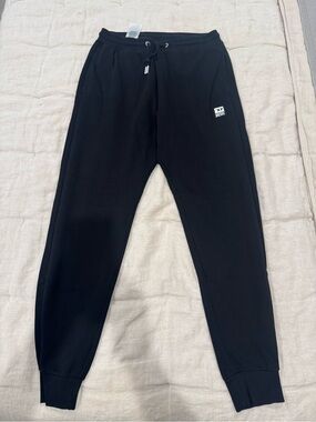 Diesel Black Sweatpants with White Logo Patch